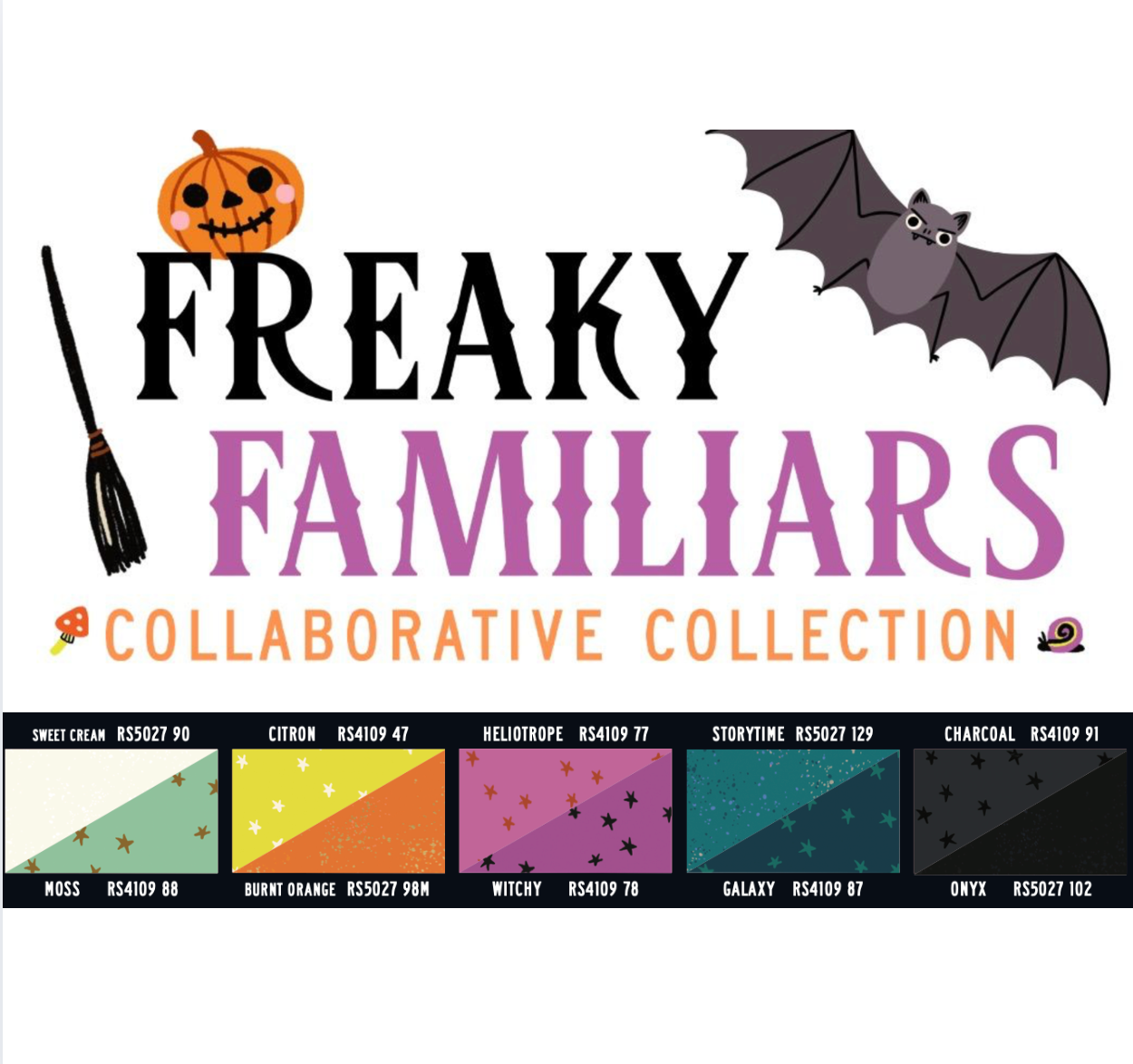 Freaky Familiars by Ruby Star Society : Coordinated Fabric Bundles
