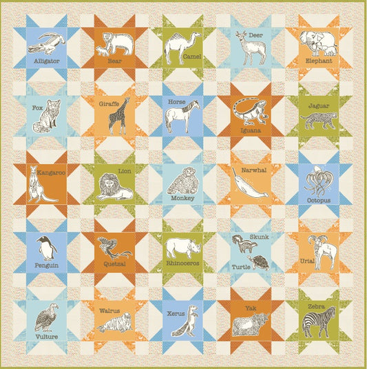 Animal Park Fun by Stacy Iest Hsu : Free PDF Shining Star Quilt Pattern