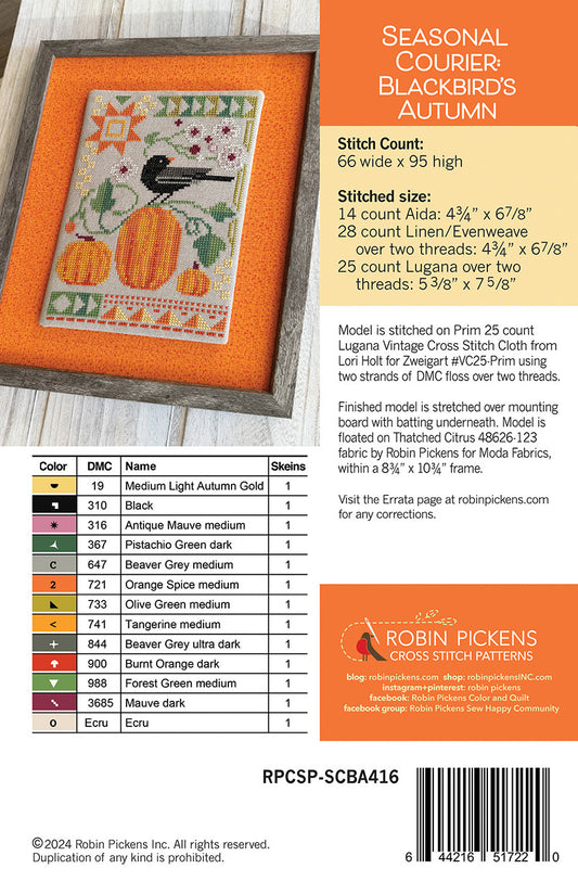 Seasonal Courier: Blackbird's Autumn # RPCSP-SCBA416 - Special Order