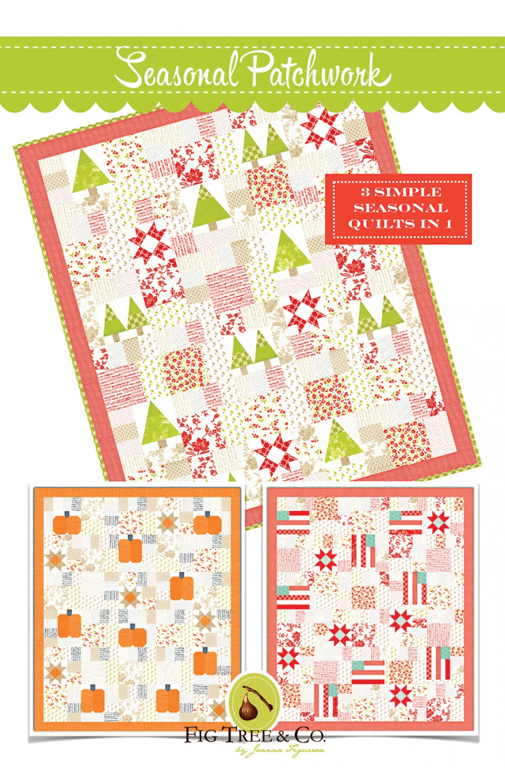 Seasonal Patchwork Quilt Pattern by Fig Tree & Co.