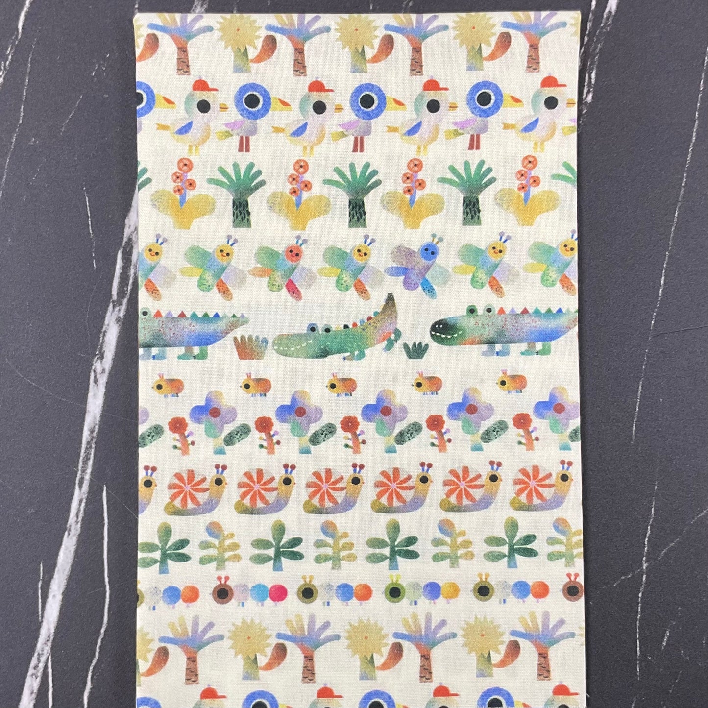 See Ya Later Alligator by Michael Miller Fabrics : Alligator Parade Butter DCX12557-BUTT-D