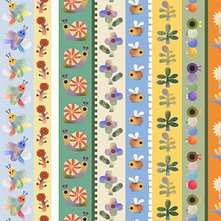 See Ya Later Alligator by Michael Miller Fabrics : Alligator Stripe DCX12556-MULT-D