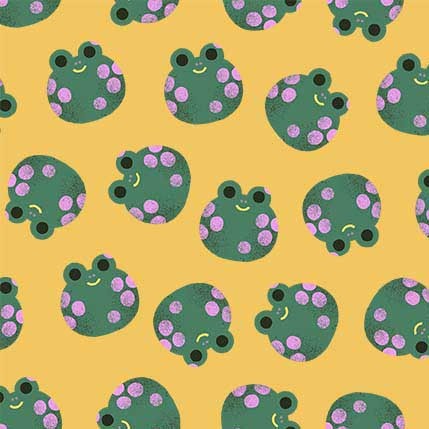 See Ya Later Alligator by Michael Miller Fabrics : Froggy Yellow DCX12559-YELL-D