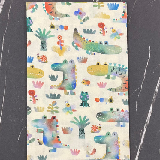 See Ya Later Alligator by Michael Miller Fabrics : Gators and Friends Butter DCX12550-BUTT-D