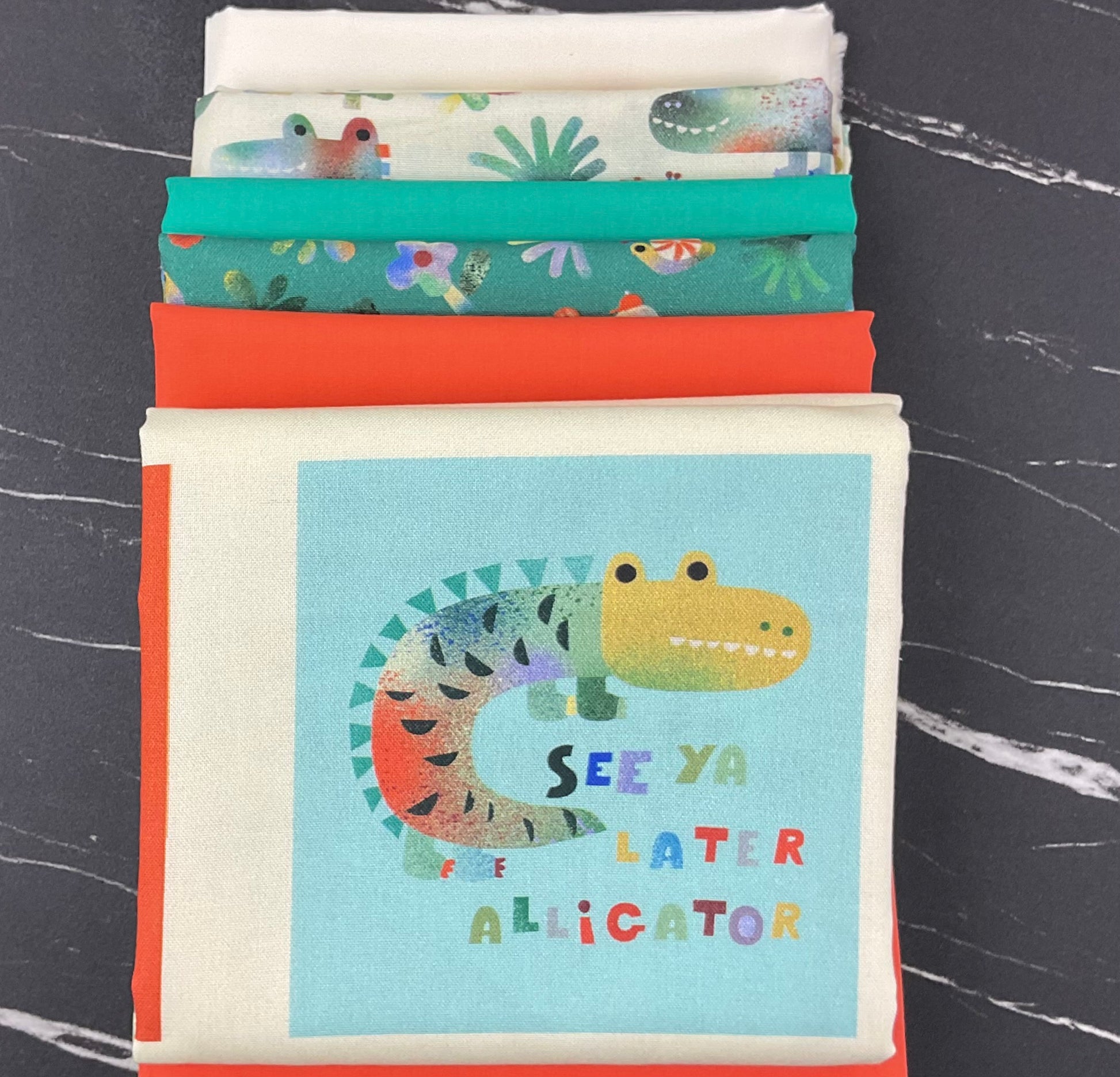 See Ya Later Alligator by Swirly Girl Design : Baby Gators Quilt Kit
