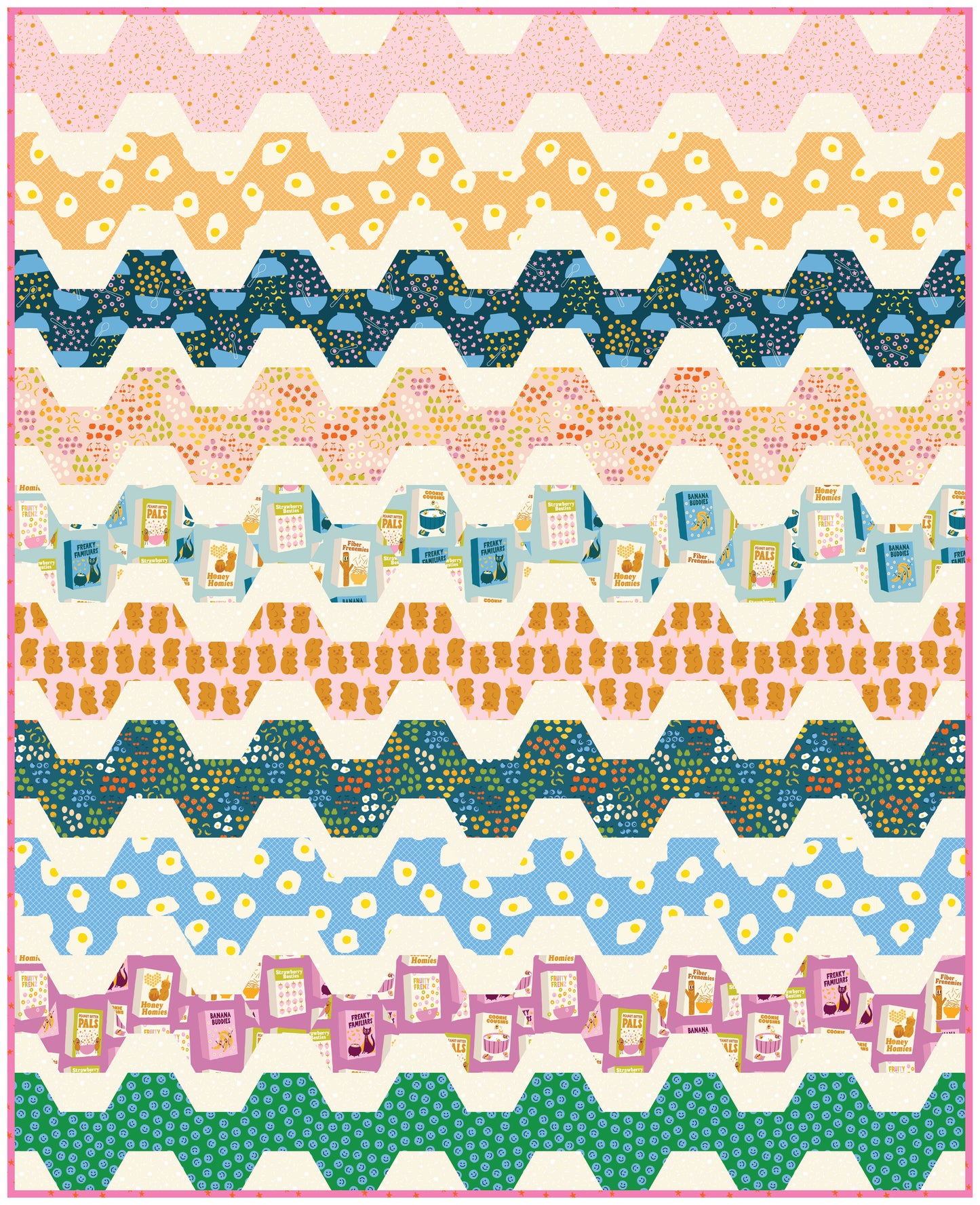 Egg and Friends by Kimberly Kight : Beach Waves Quilt Kit (Estimated Arrival December 2025