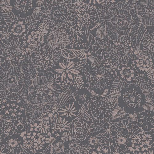 Sgraffito by Katarina Roccella - Floral Imprint Carbon SGF-50309
