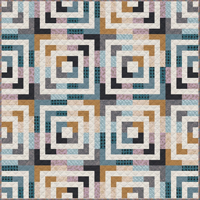 Sgraffito by Katarina Roccella - Square Paths Quilt Front Shop Sample