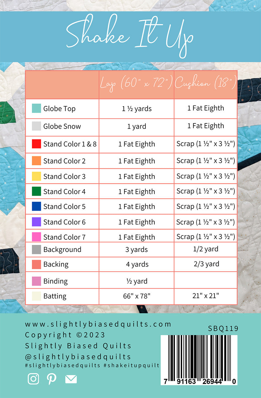 Shake It Up Quilt Pattern by Slightly Biased Quilts