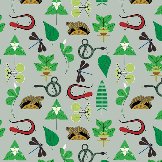 Shaker Lakes by Charley Harper : Reputable Reptile CH-483