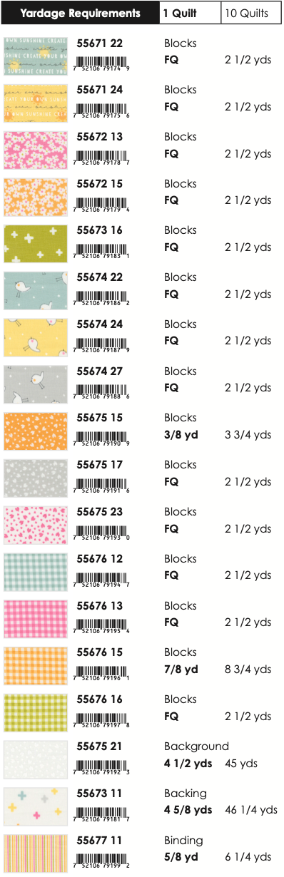 Shine by Sweetwater : Summer Sun Quilt Kit