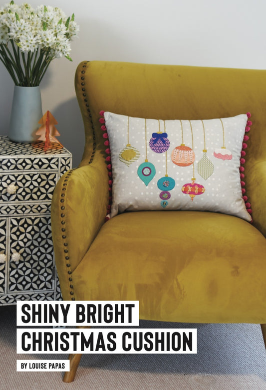Shiny Bright Christmas Cushion Pattern by Jen Kingwell Designs - Special Order