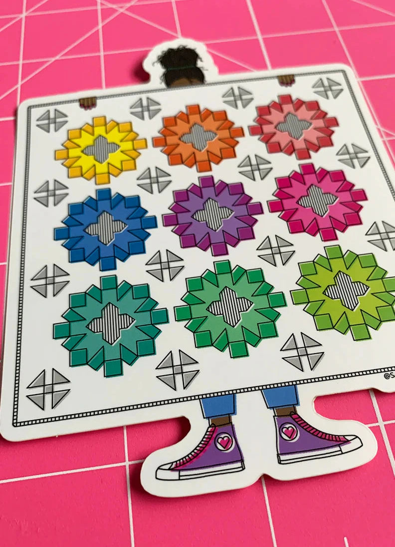 Shivaun Place Quilt Sticker by Sassafras Designs