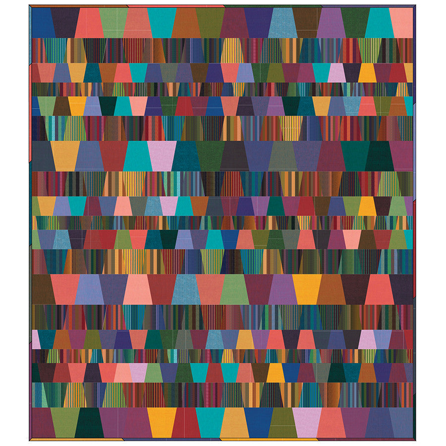 Shot Cotton by Kaffe Fassett : Tumbler Quilt - Free PDF Pattern