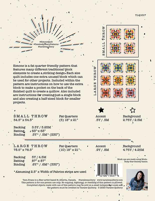 Simone Quilt Pattern by Taralee Quiltery