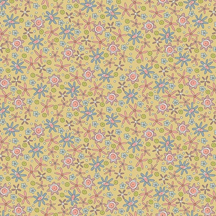Simply Be by Anni Downs : Flower Field Green 3323-66