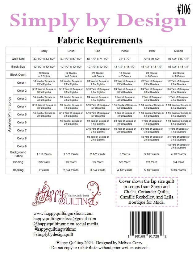 Simply by Design by Melissa Corry # P125-SIMPLYDESIGN - Special Order