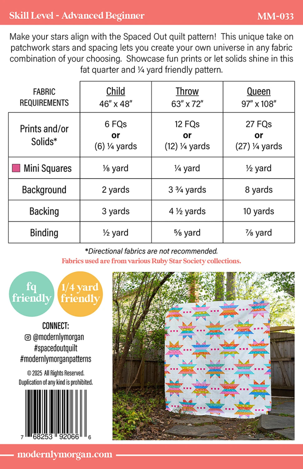 Sitara by Crystal Manning : Spaced Out Quilt Kit - 2 Colorways