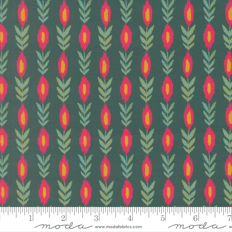 Sitara by Crystal Manning : Vines Dark Teal 11984 14