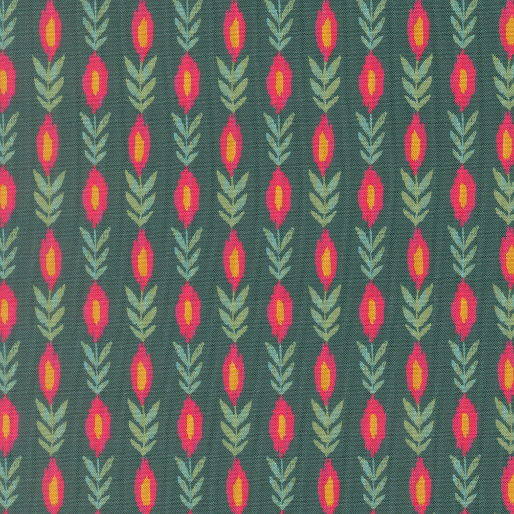 Sitara by Crystal Manning : Vines Dark Teal 11984 14