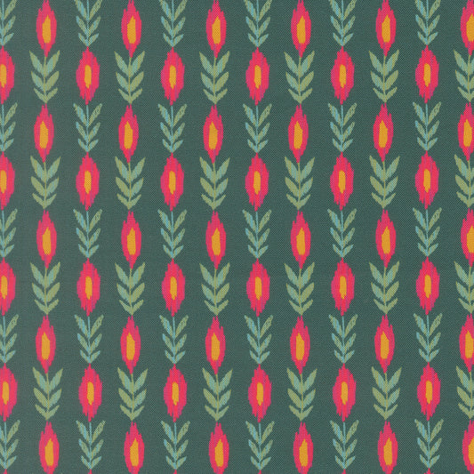 Sitara by Crystal Manning : Vines Dark Teal 11984 14