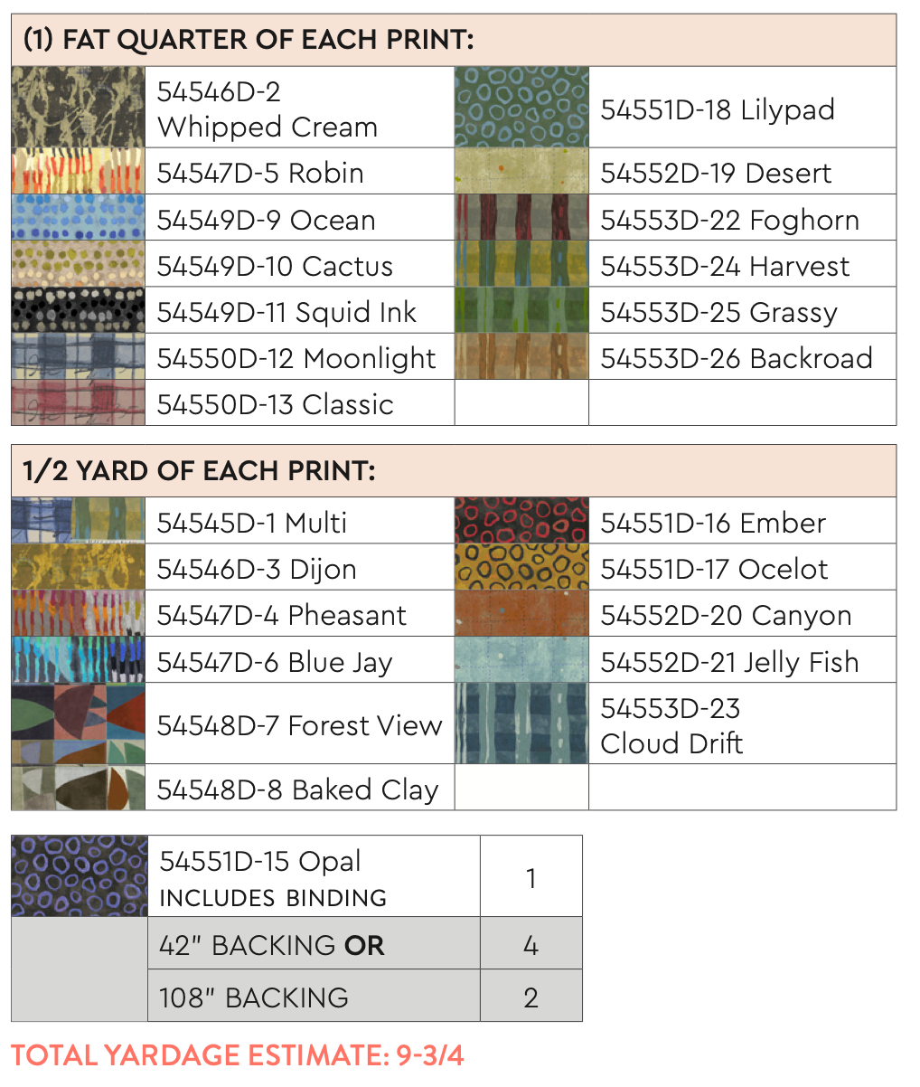 Sketchbook #21 by Marcia Derse - UpCounrty Quilt Kit