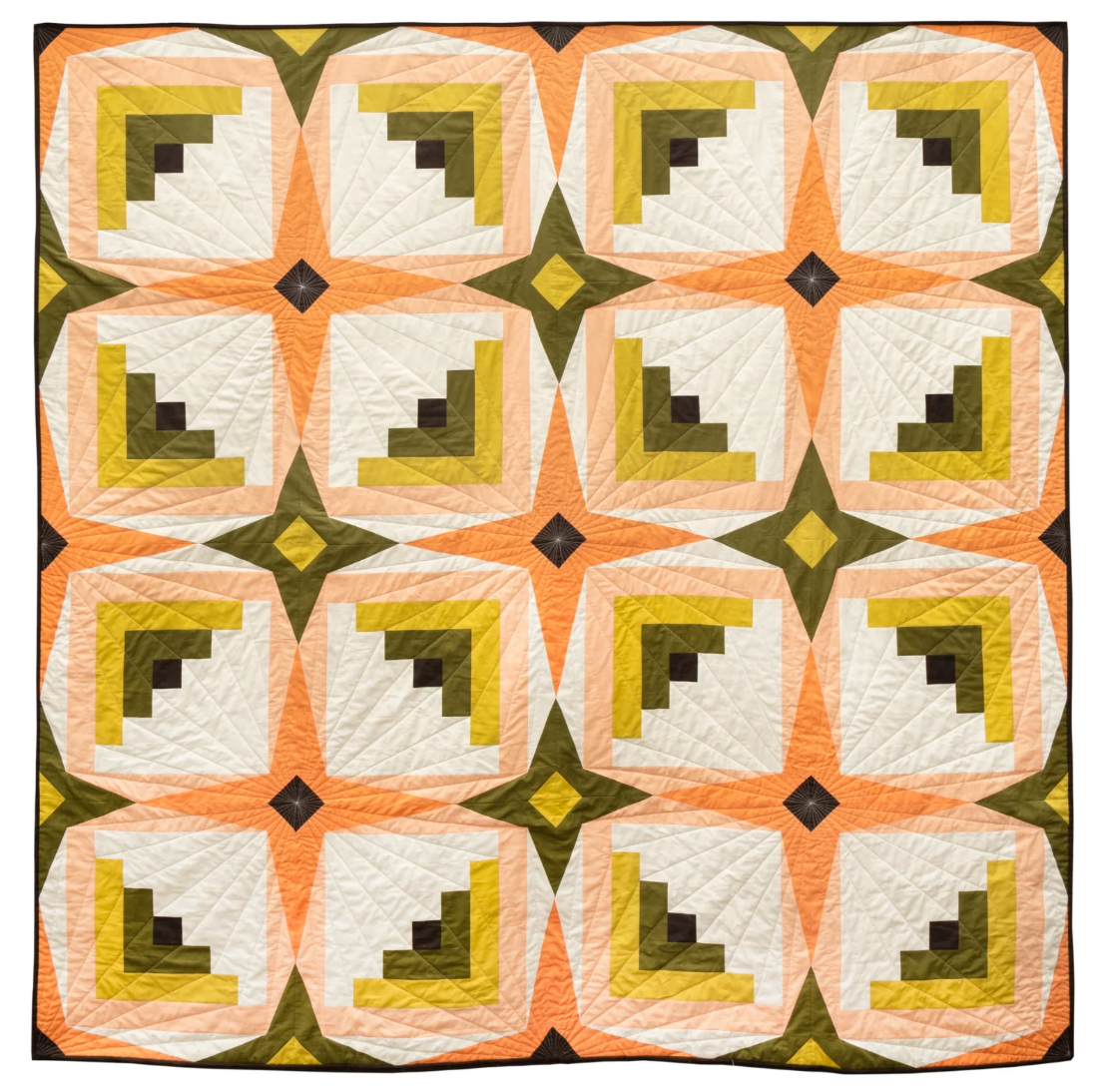 Sky Cabin Quilt Kit in AGF Pure Solids - Multiple Color Options