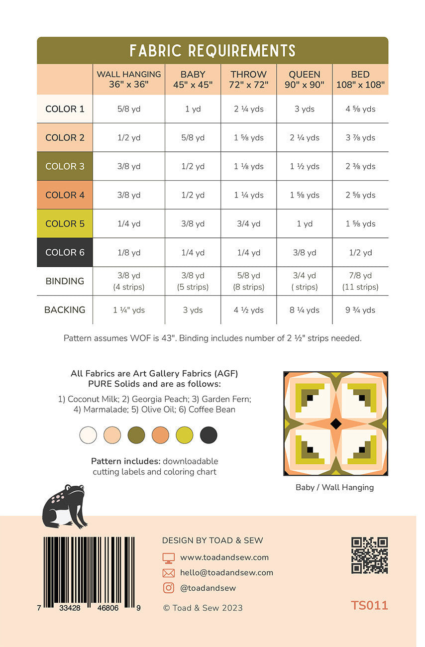 Sky Cabin Quilt Pattern by Toad & Sew