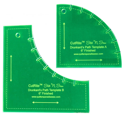 Slit N Sew 6in Finished Drunkards Path # QP031301 - Special Order