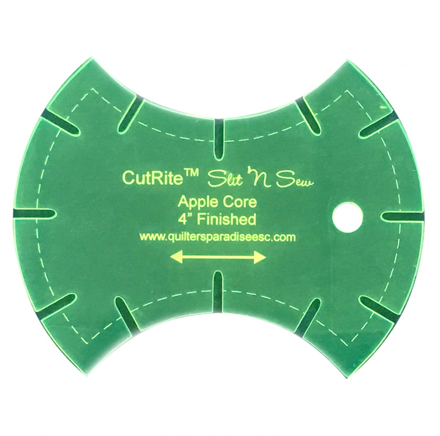 Slit N Sew Apple Core Template 4in Finished # QP031188 - Special Order