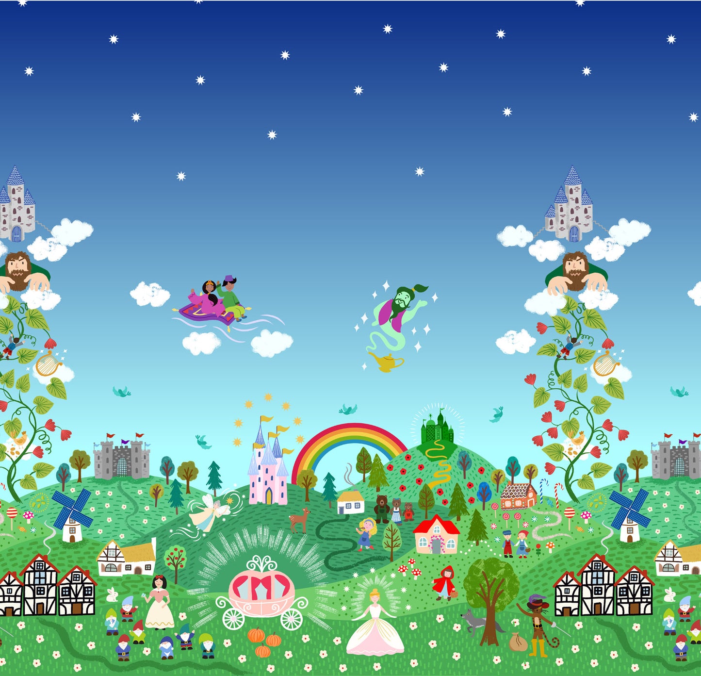 Small Things…Fairytales by Lewis & Irene : Fairytales Double Edge Border Panel SM130