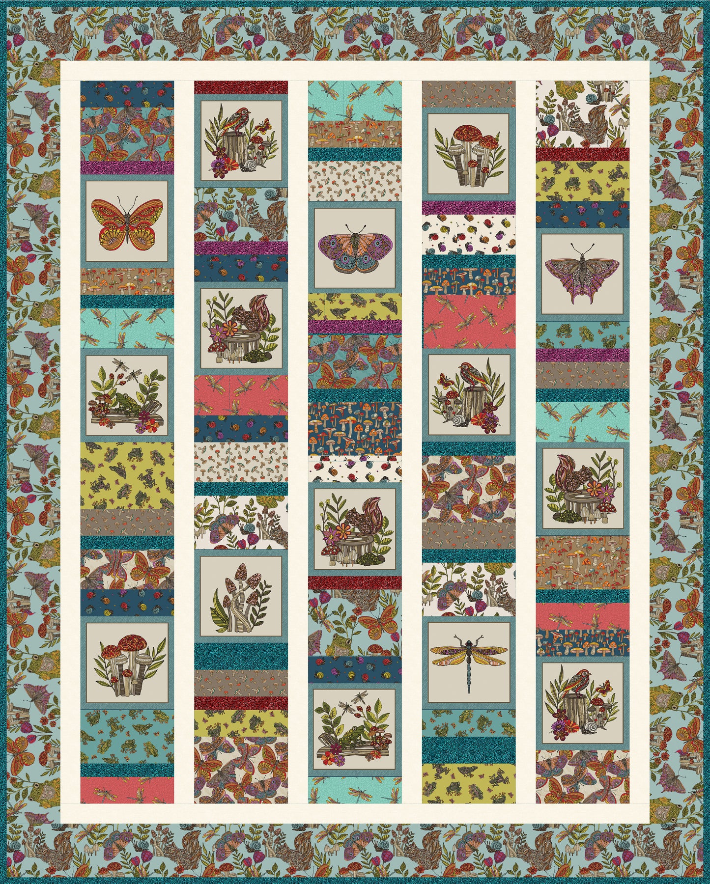Small Wonders by Valentina Harper : Nature's Bounty Quilt Kit (Estimated Arrival September 2025)