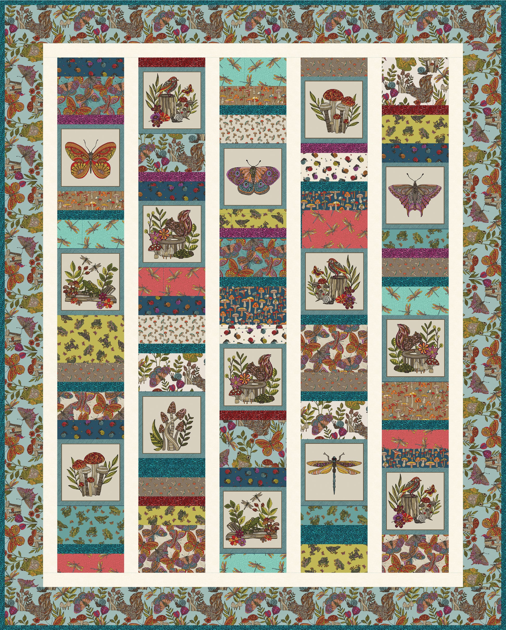 Small Wonders by Valentina Harper : Nature's Bounty Quilt Kit (Estimated Arrival September 2025)