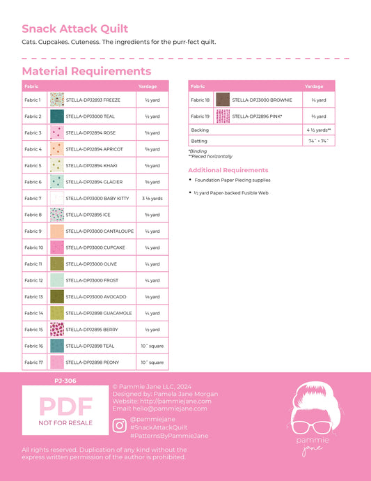Snack Attack # PJ-306 - Special Order