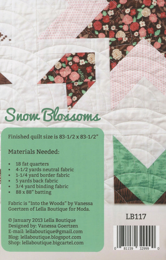 Snow Blossoms Quilt Pattern by Lella Boutique