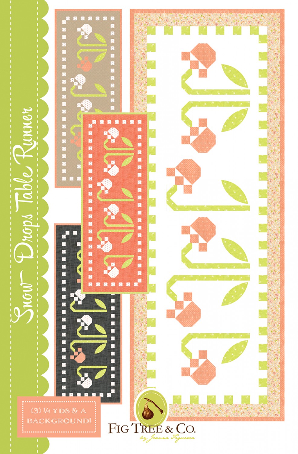 Snow Drop Table Runner Pattern by Fig Tree & Co.
