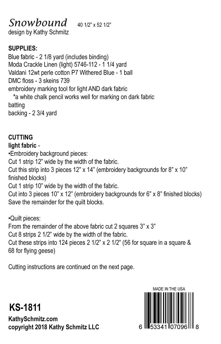 Snowbound # KS-1811 - Special Order
