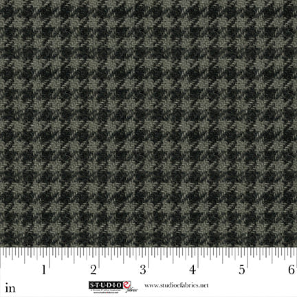 Snowy Days & Frosty Nights by Kathi Campbell : Houndstooth Green/Black 8461-60