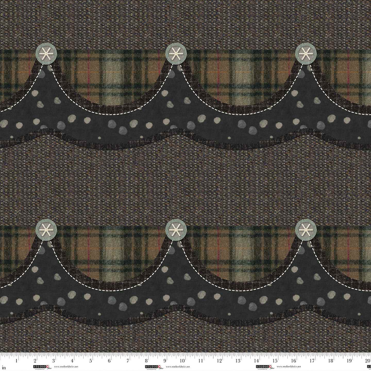 Snowy Days & Frosty Nights by Kathi Campbell : Scallop Border Shadow 8468-96