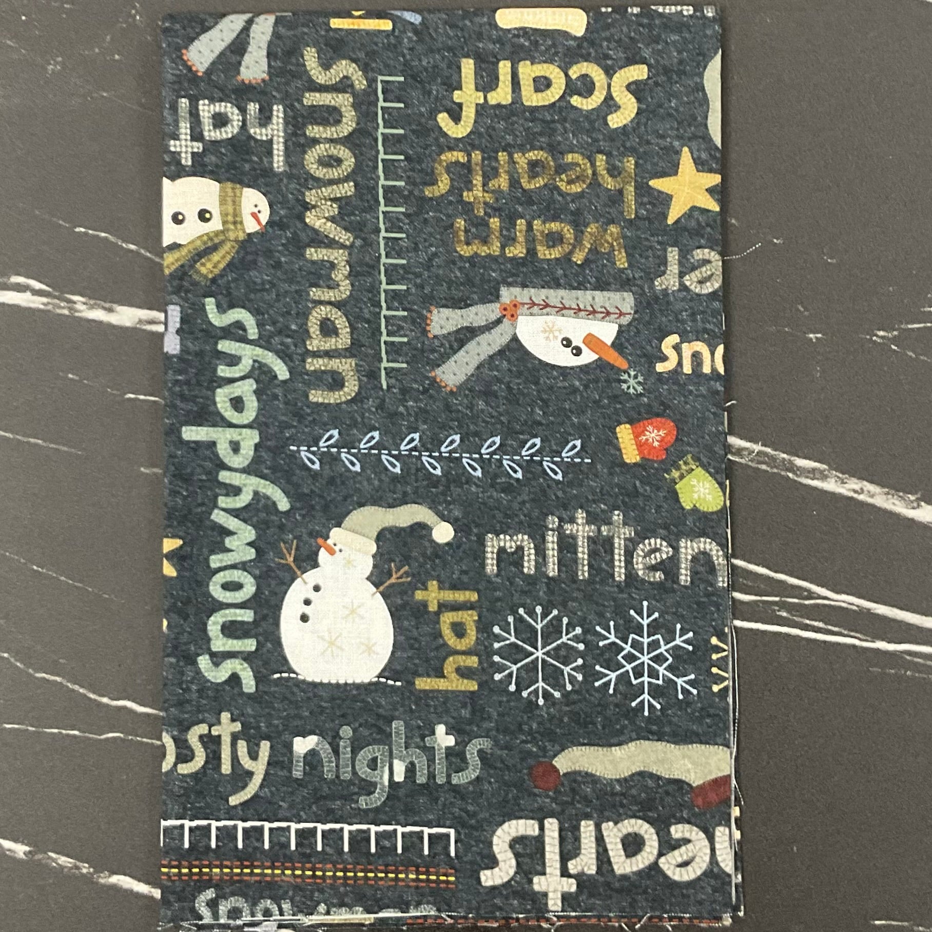 Snowy Days & Frosty Nights by Kathi Campbell : Snow Many Words Graphite 8466-97