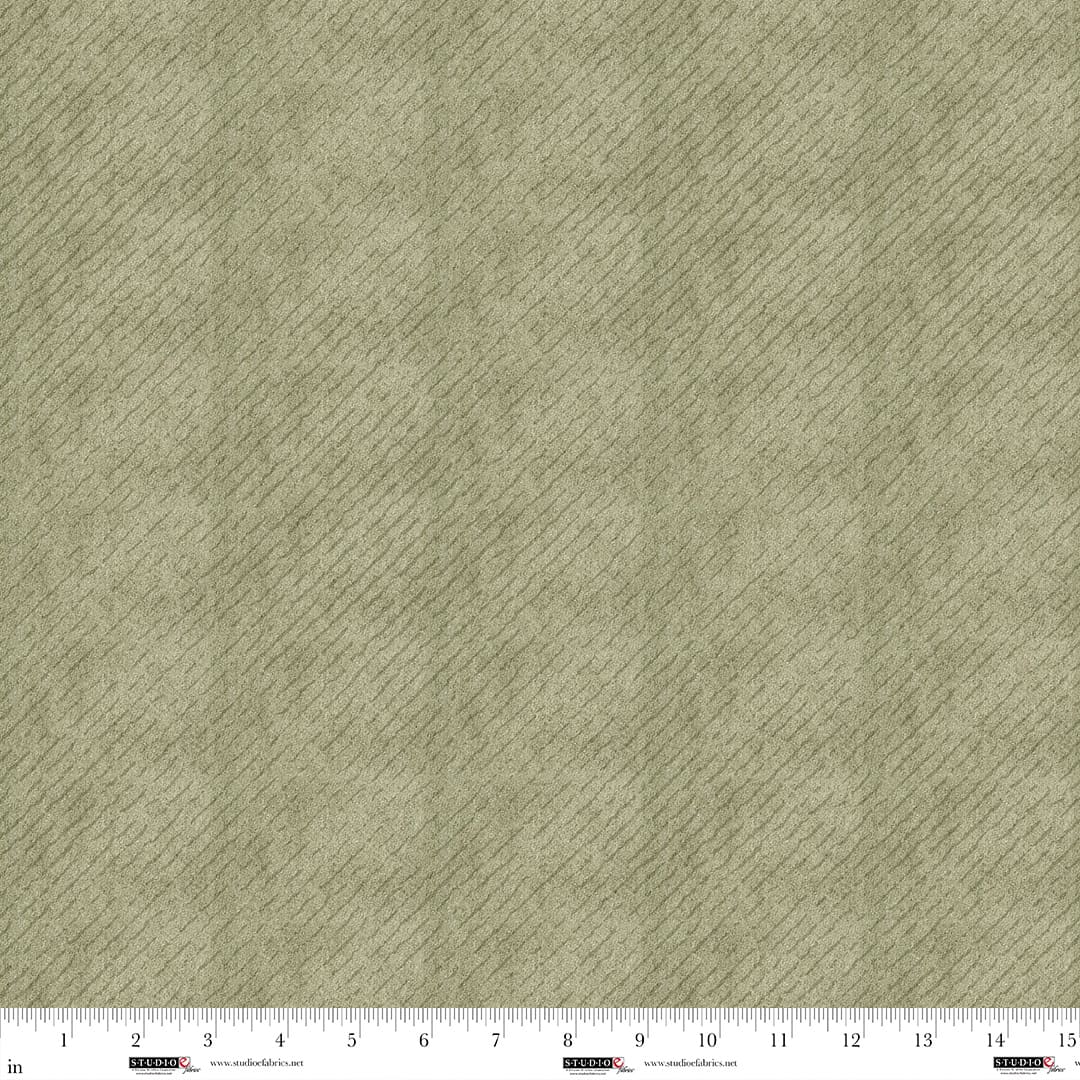 Snowy Days & Frosty Nights by Kathi Campbell : Striped Woolen Texture Sage 8462-61