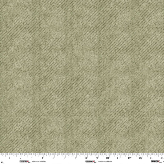 Snowy Days & Frosty Nights by Kathi Campbell : Striped Woolen Texture Sage 8462-61