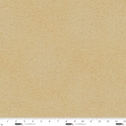 Snowy Days & Frosty Nights by Kathi Campbell : Striped Woolen Texture Sepia 8462-34