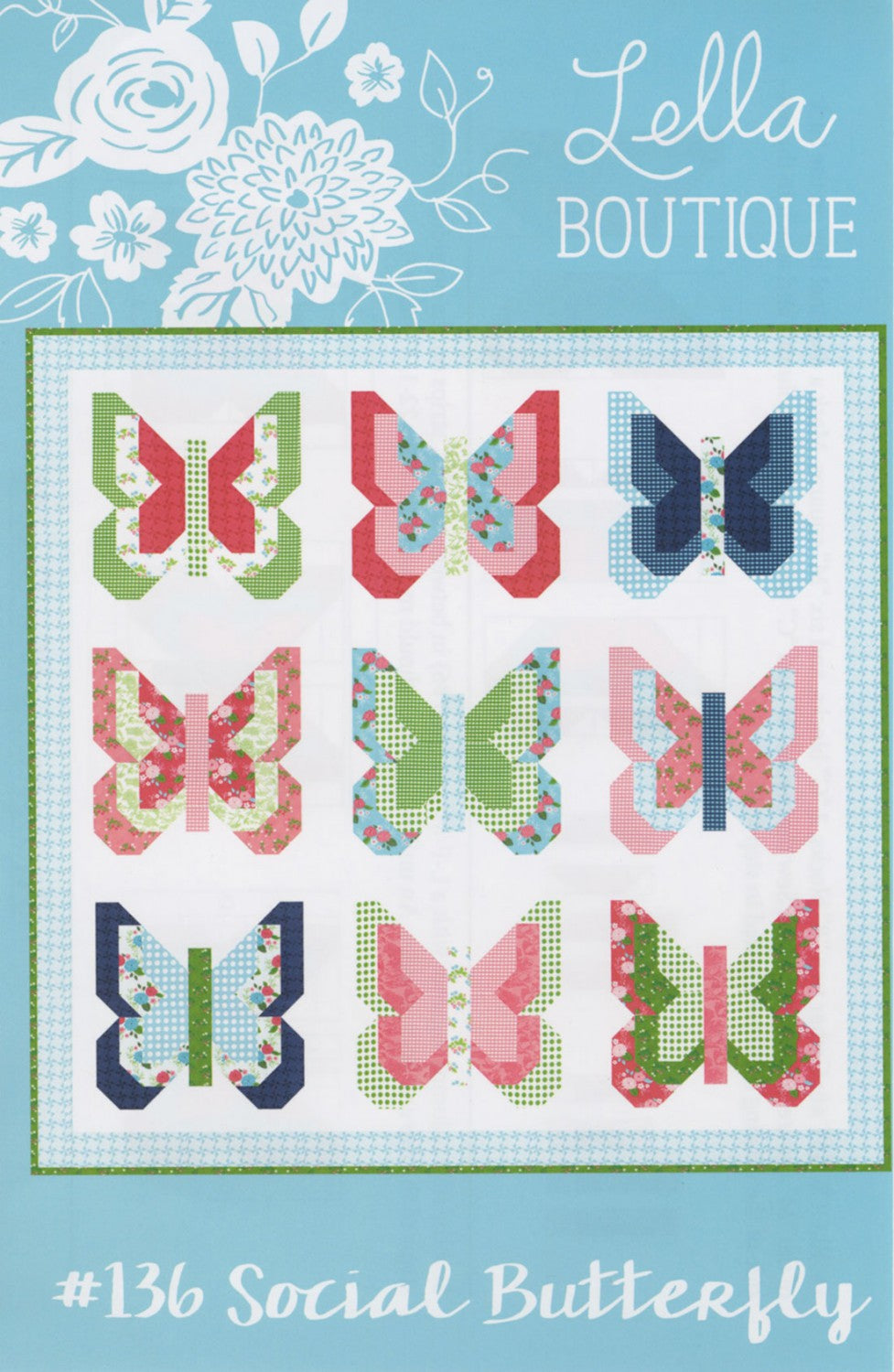 Social Butterfly Quilt Pattern by Lella Boutique