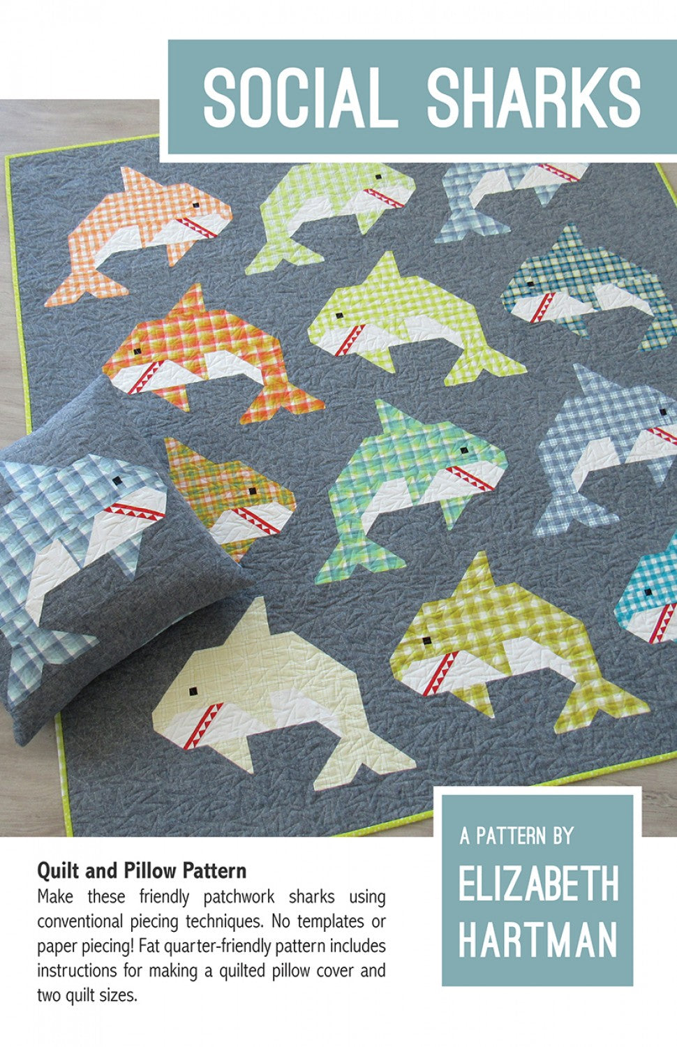 Social Sharks Quilt Pattern by Elizabeth Hartman