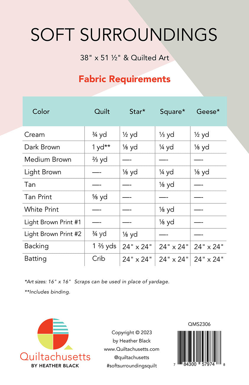 Soft Surroundings Quilt Pattern by Quiltachusetts