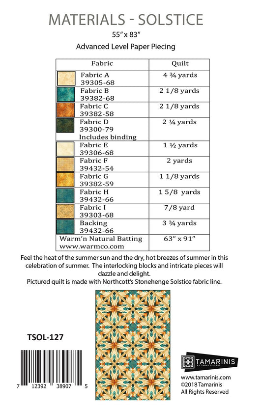 Solstice Quilt Pattern by Tamarinis