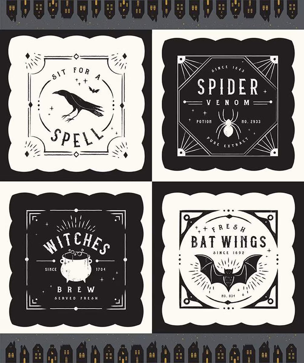 Sophisticated Halloween by My Mind's Eye : Pillow Panel P14626-PANEL