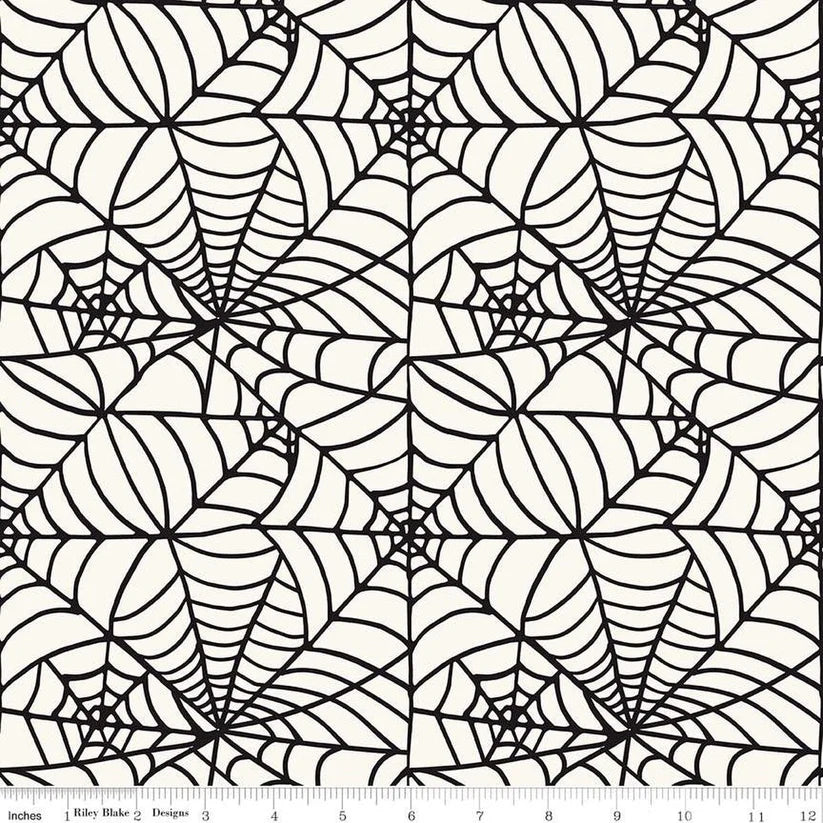 Sophisticated Halloween by My Mind's Eye : Spiderweb Cream 108" WB14629-CREAM