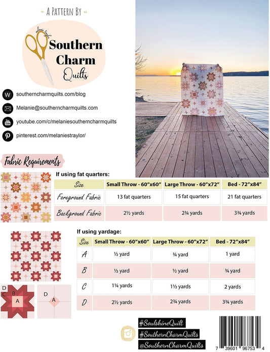 Soulshine Quilt Pattern # SCQ-120 -Special Order